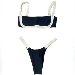 NWT Strawberry Milk Mob Bikini Top Size Small, Bottoms Size M